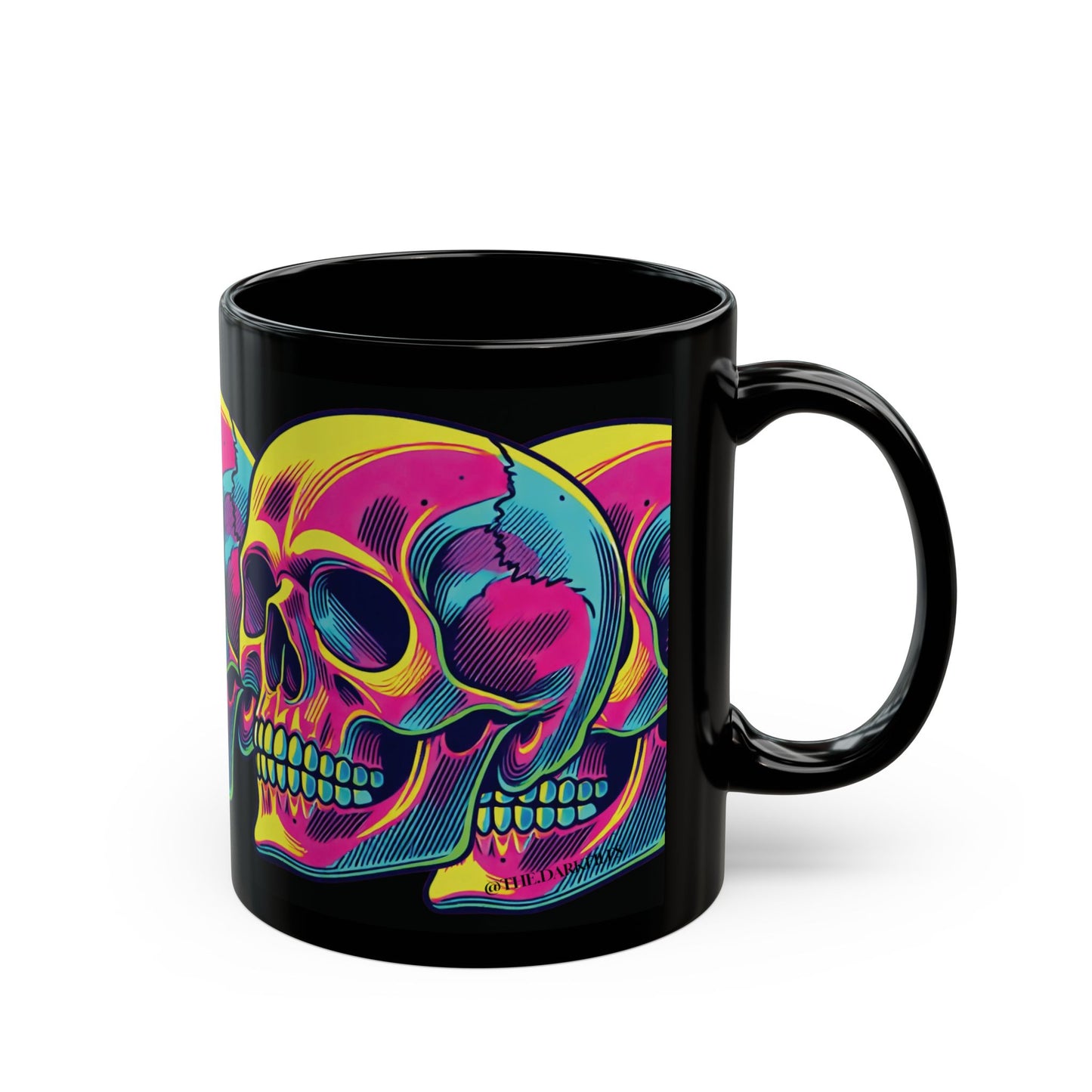 Neon Smile Black Mug 11oz