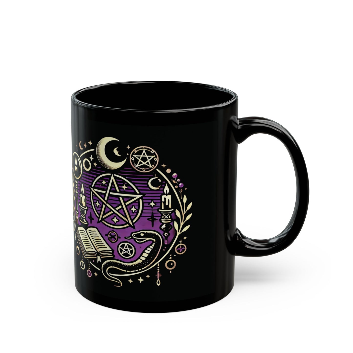 Lilith Golden Moon Black Mug 11oz